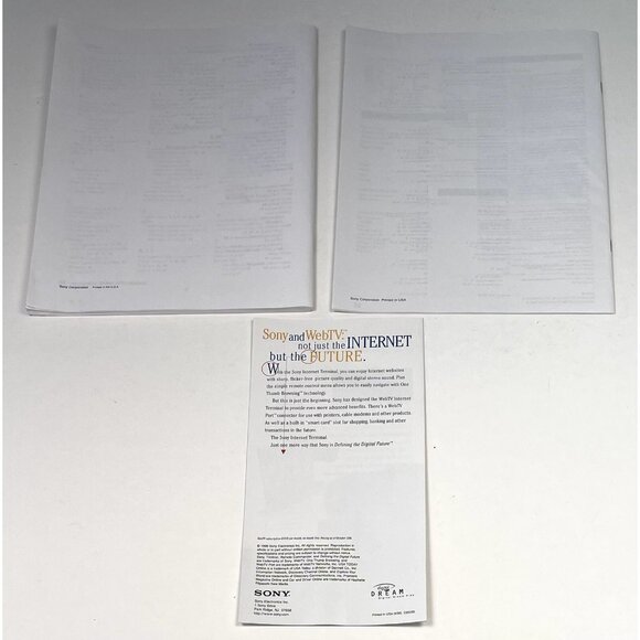 SONY Digital Satellite Receiver & Antenna Installation OWNERS MANUAL Instruction - Picture 2 of 2